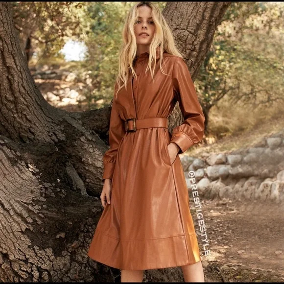 Anthropologie | Dresses | Anthropologie Ripley Faux Leather Midi Dress |  Poshmark